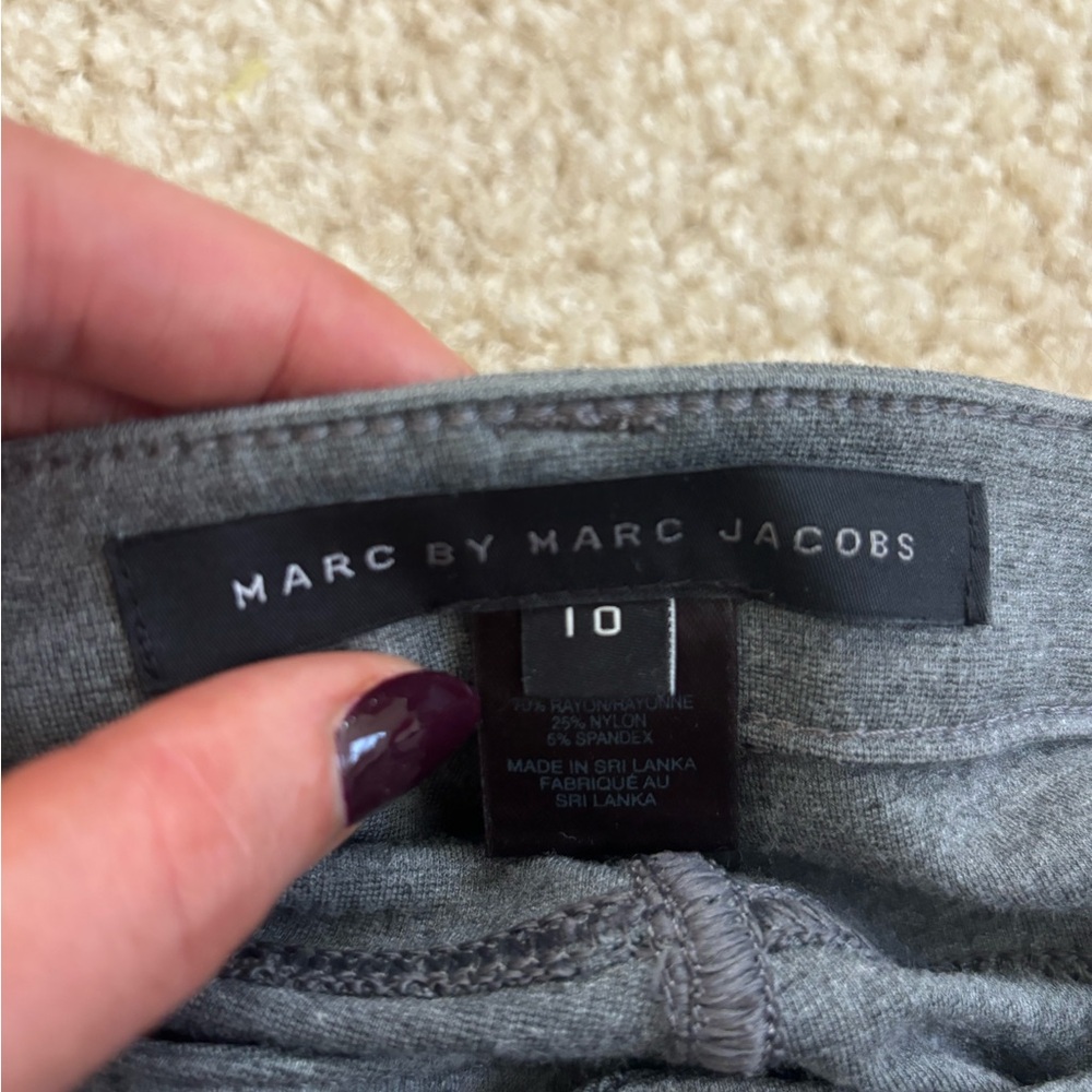 Marc Jacobs Women's Grey Stretch Ponte Skinny Casual Pants Size 10